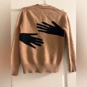 JOSEPH Wool Camel Cardigan Small